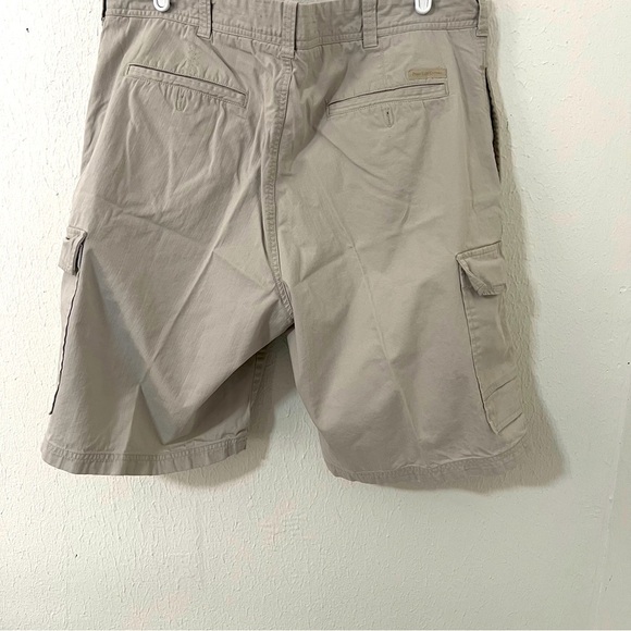Perry Ellis Cottons Men’s Ripstock Khaki Cargo Shorts Size 38 100% Cotton - Picture 3 of 7